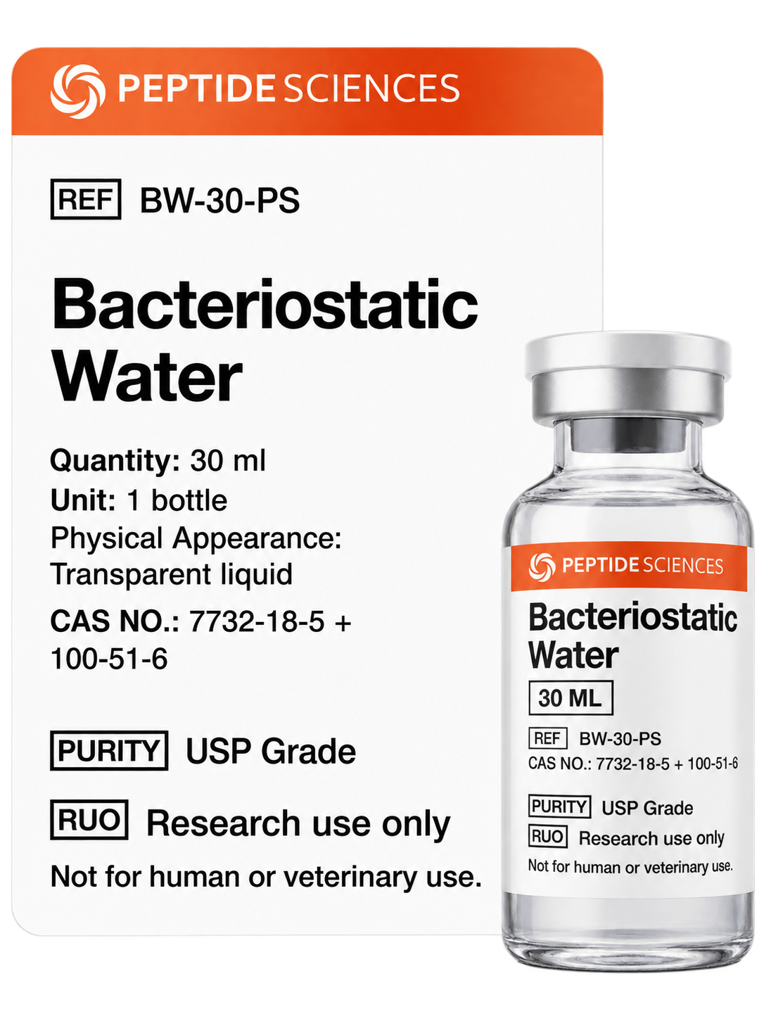 Bacteriostatic Water 30 mL — USA Peptide Sciences